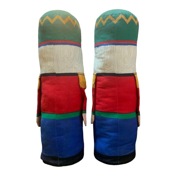 Pair of 2 Vintage Nutcracker Soldier Bean Plush Figure Doorstop Pillows 17" - Picture 4 of 6
